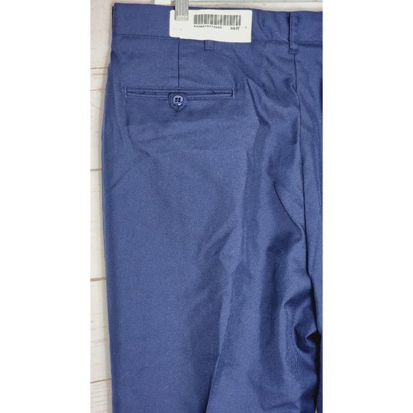 D.S.C.P by Tennessee Apparel Corp. 38R Blue Slacks Men's Polyester/Wool Pants - Picture 9 of 15